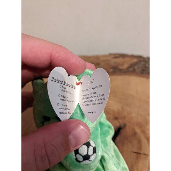 beanie Baby rare Kicks.  ERRORS!  No Ins. Stamp, Tush Tag 1999, Ear Tag 1998 - Picture 5 of 10